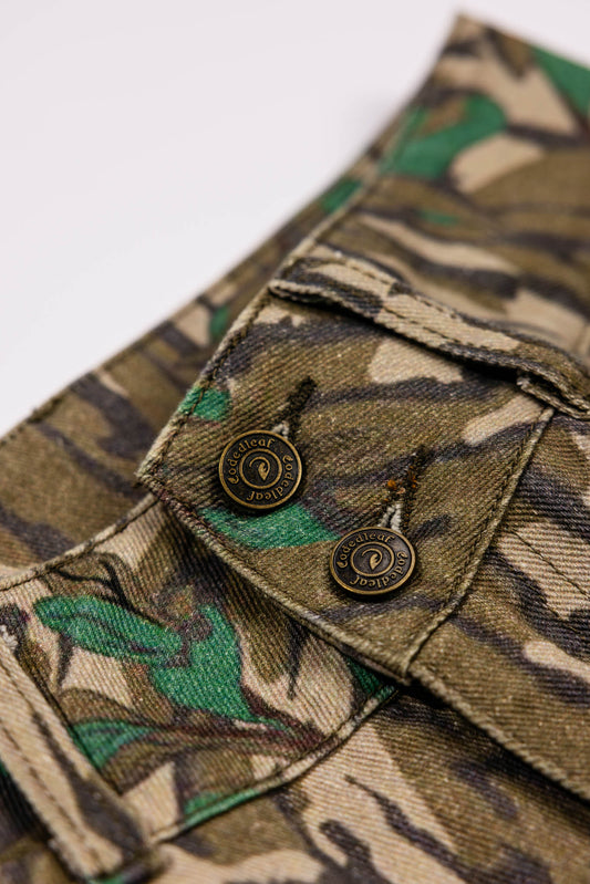 Coded Leaf Cargo Jeans