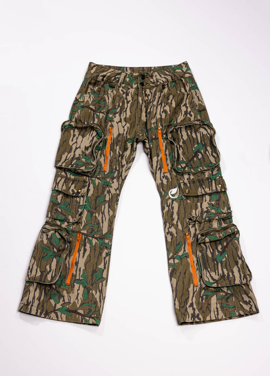 Coded Leaf Cargo Jeans