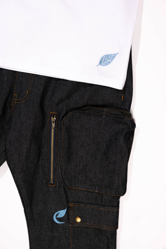 Coded Leaf Cargo Jeans