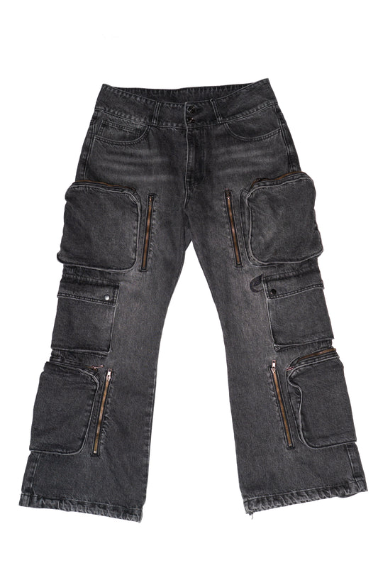 Coded Leaf Cargo Jeans